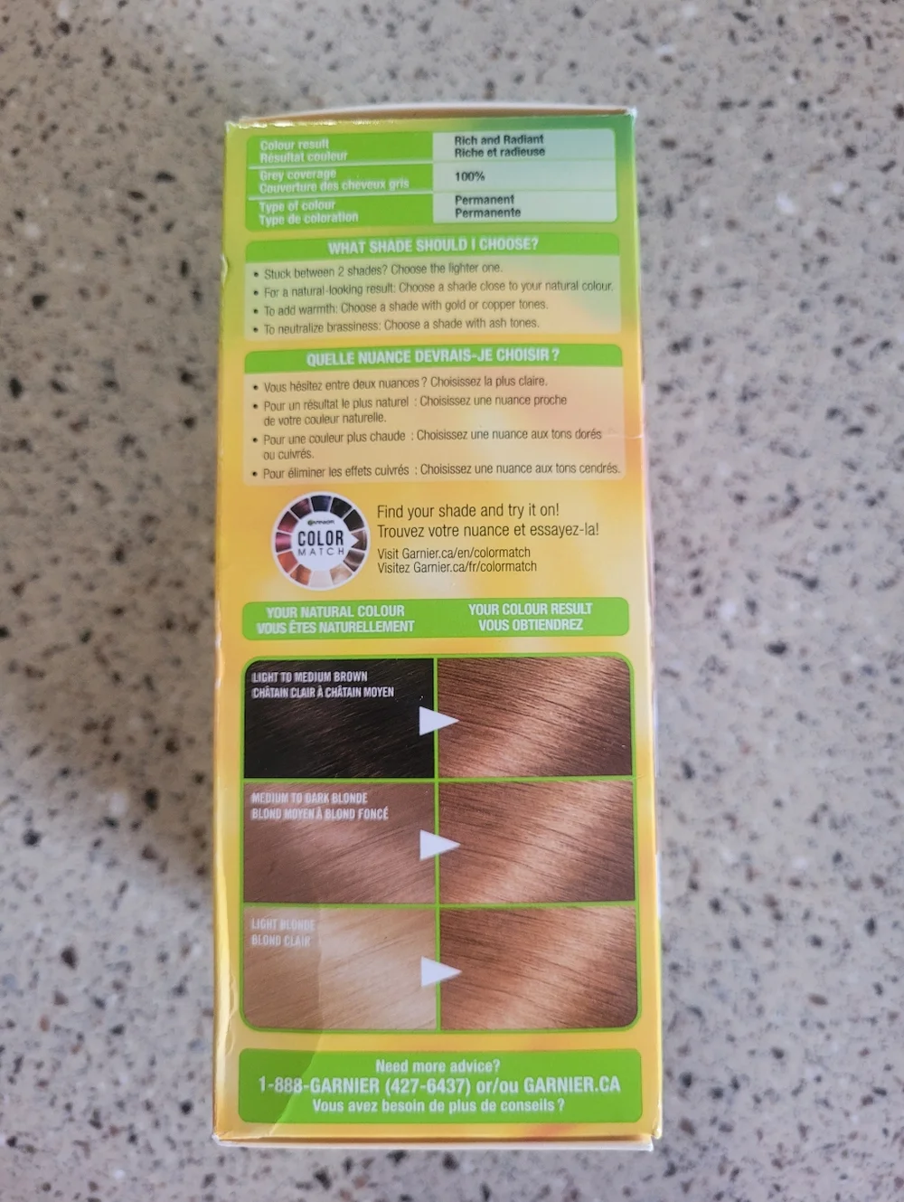 (5) GARNIER Nutrisse Cream Permanent Hair Color Dye 8.34 MEDIUM HONEY BLONDE